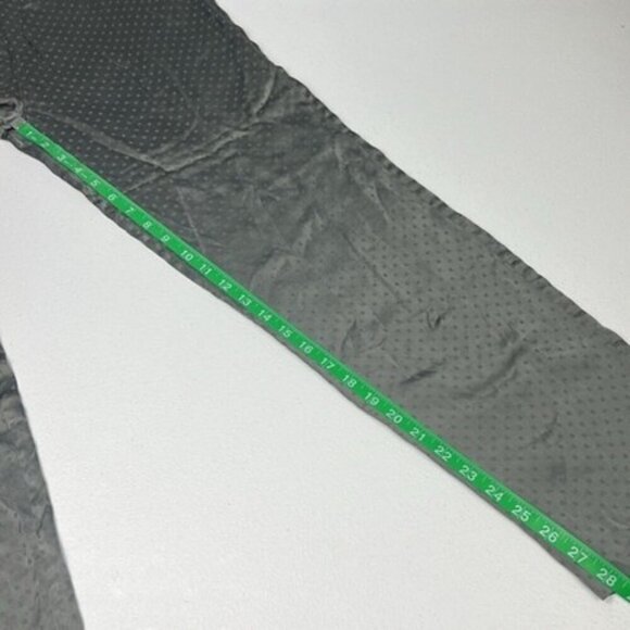 Galadriel Silk Slacks High Rise Swiss Dot Ankle Length Straight-Leg Grey Pants M - Picture 10 of 14